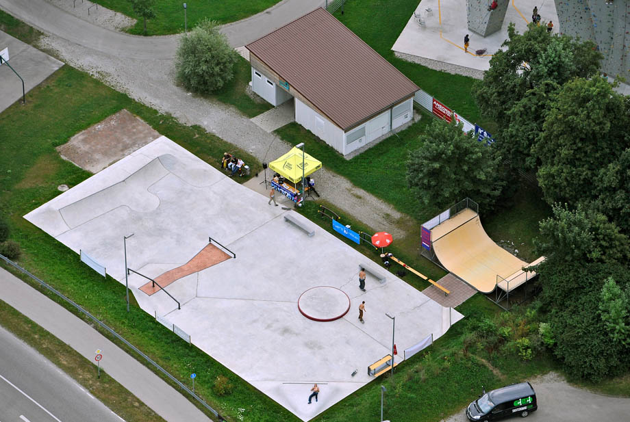 Luftbild Kaufbeuren Skatepark
